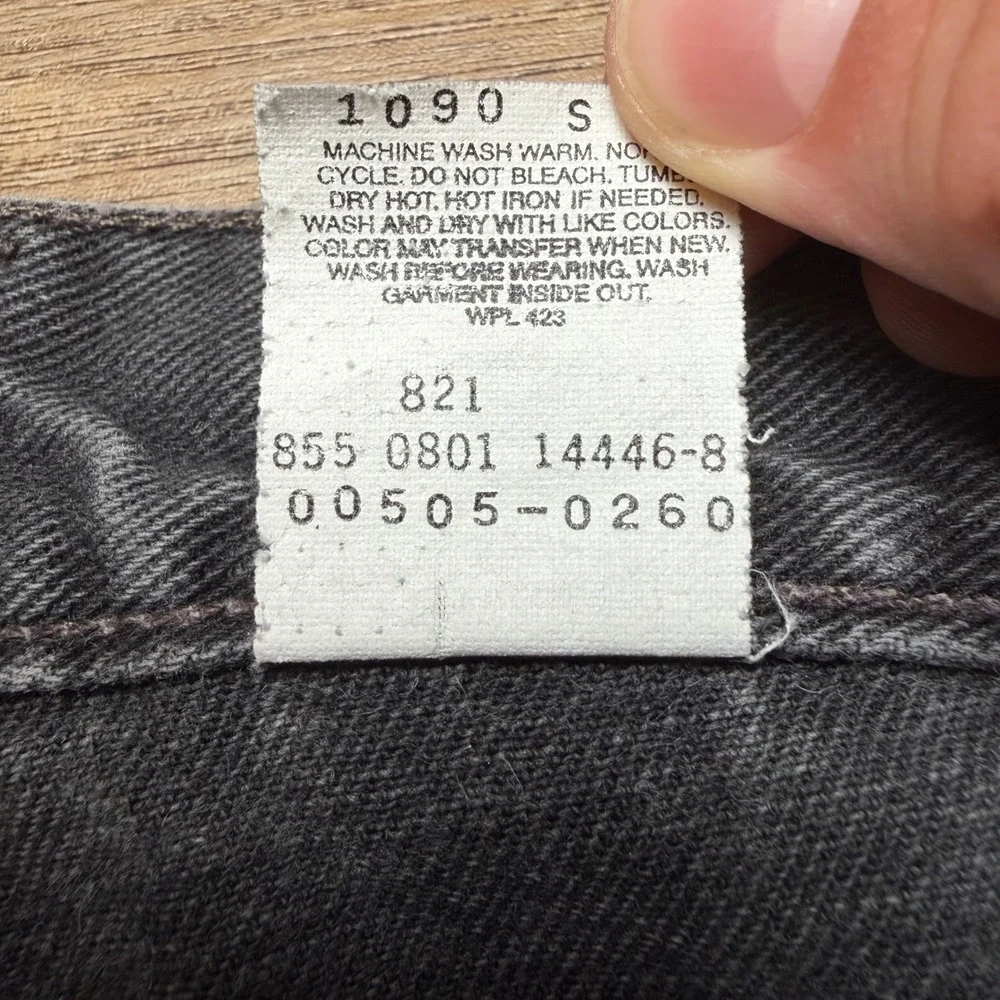Vintage Levi's 505 Regular Fit Jeans Mens 28x32 Black Straight Leg Denim Y2K